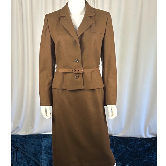 Vintage MCM ‘The Room • Simpsons’ Pure Virgin Wool Skirt Suit Set - XS/S Canada - Picture 1 of 10